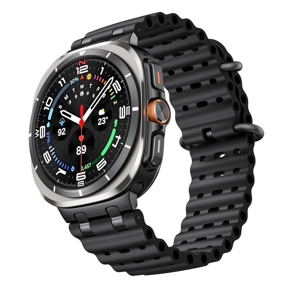 Дышащий силиконовый ремешок для Samsung Galaxy Watch Ultra 2024 47 мм Морской браслет на запястье Galaxy Watch Ultra(2025) Ремешок для часов 47 мм
