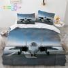 Airplane 3D Print Flying Plane Comfortable Duvet Quilt Cover Pillowcase Bedding Set Children Bedroom Decoration Home Textile