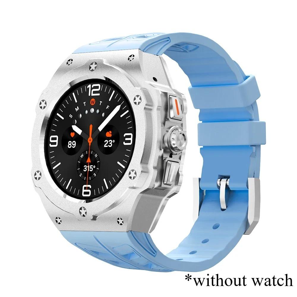 Роскошный комплект для модификации Samsung Galaxy Watch 8 Ultra 2025, карбоновый корпус, резиновый ремешок для Galaxy Watch 7 Ultra 47 мм, аксессуар