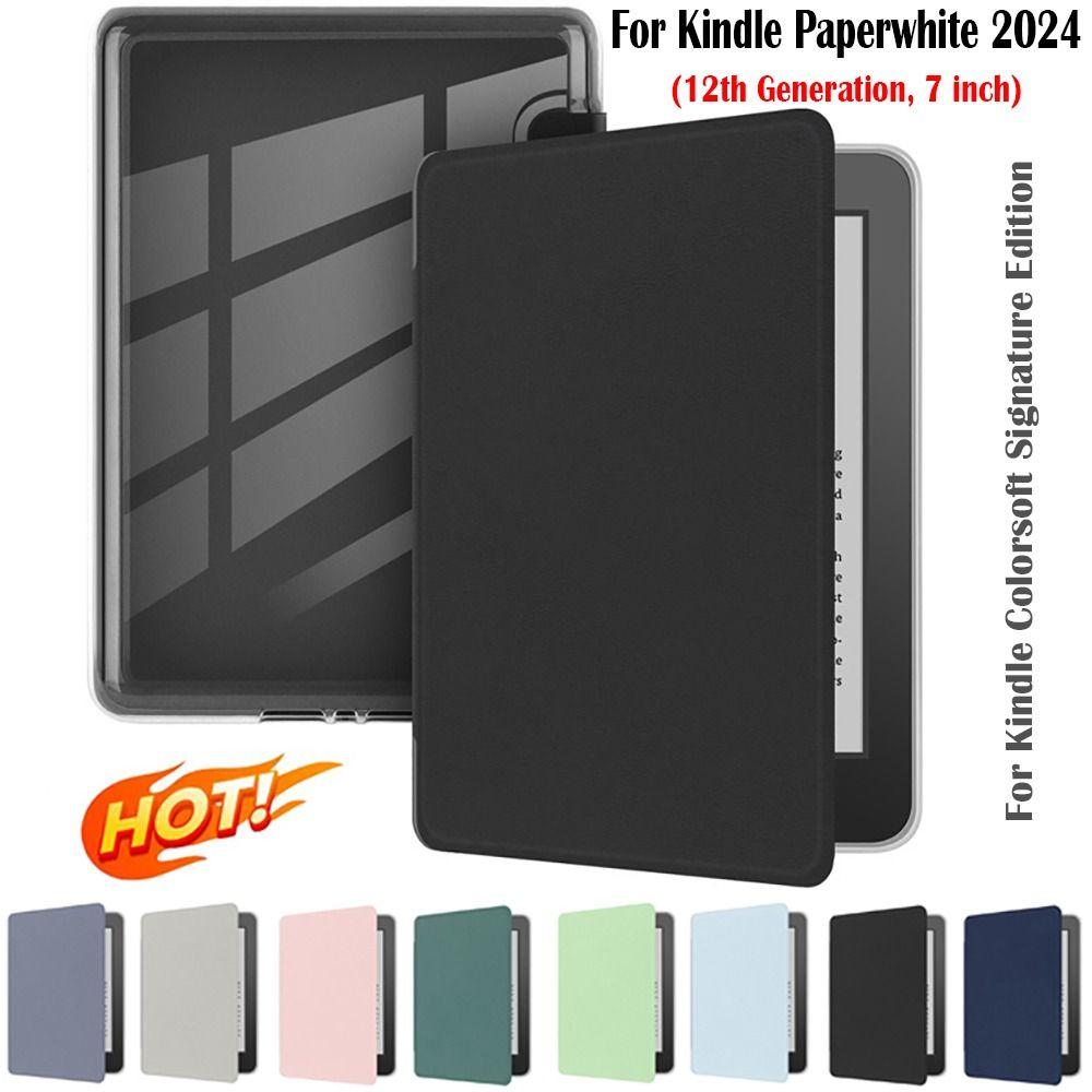 Wear Resistant e-Reader Case Folio Funda for Kindle Paperwhite 2024 (12th Gen) 7 inch Colorsoft