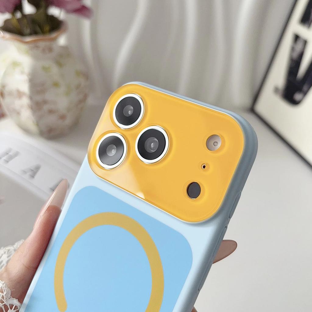 Dopamine Contrast Color For Magsafe Magnetic Case For iPhone Air 17 16 15 14 13 12 11 Pro Max Camera Protection Matte Back Cover