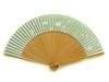 Веер «Киото» Веер «Надесико» Сделано в Японии Женский бумажный веер «Киото» Двусторонний ручной работы (Светло-зеленый) Женский