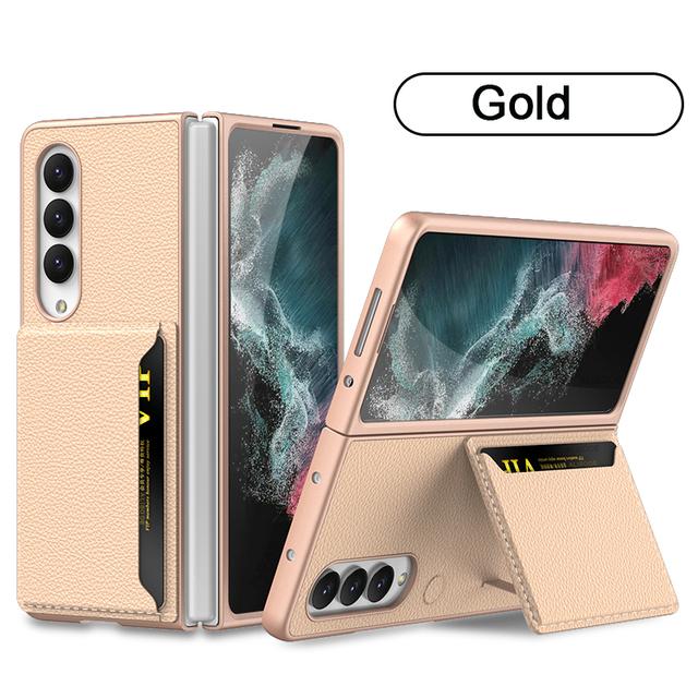 Чехол для Samsung Galaxy Z Fold 4 5g, ультратонкий кожаный чехол с гнездом для карт, пластиковый чехол, чехол для Samsung Z Fold 4 Fold4