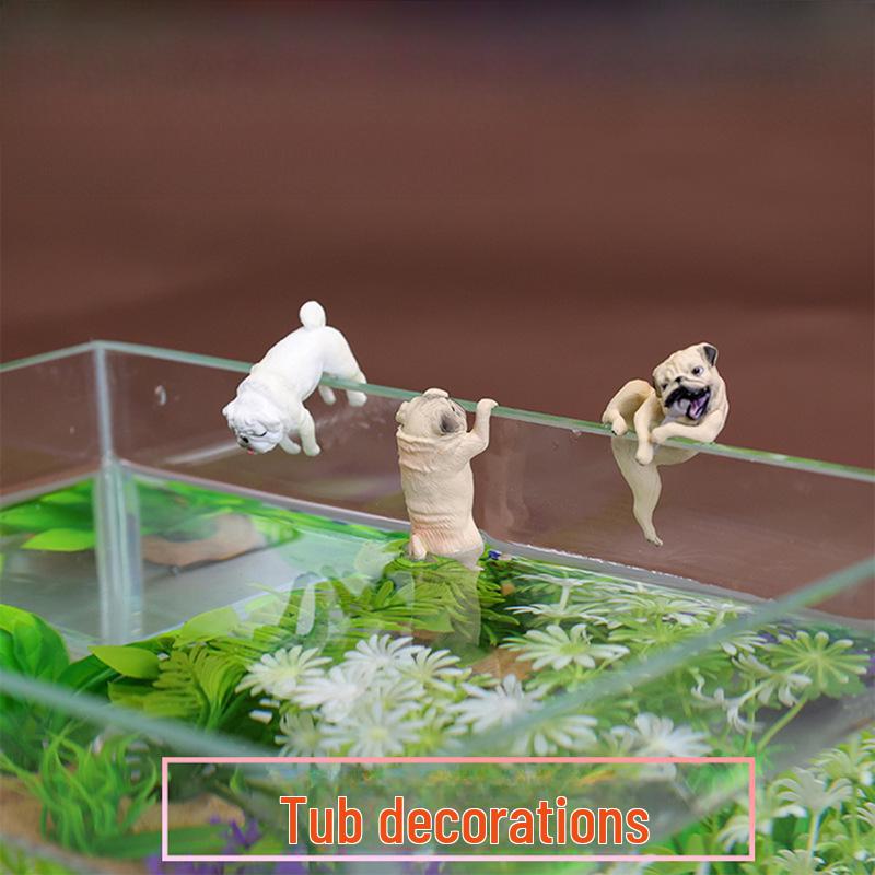Украшения для аквариума в японском стиле: Креативные ландшафтные украшения на тему собак