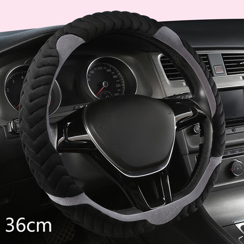 D/O Shape 36cm Car Steering Wheel Cover Plush for Honda Civic Ciimo Jade SUZUKI Alto LINGYANG NISSAN Juke Toyota Aqua Prius