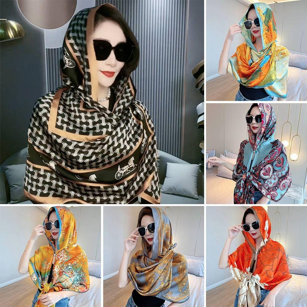 With Buckle Muslim Turban Sun-Resistant Headscarf Fashion Baotou Hat Women