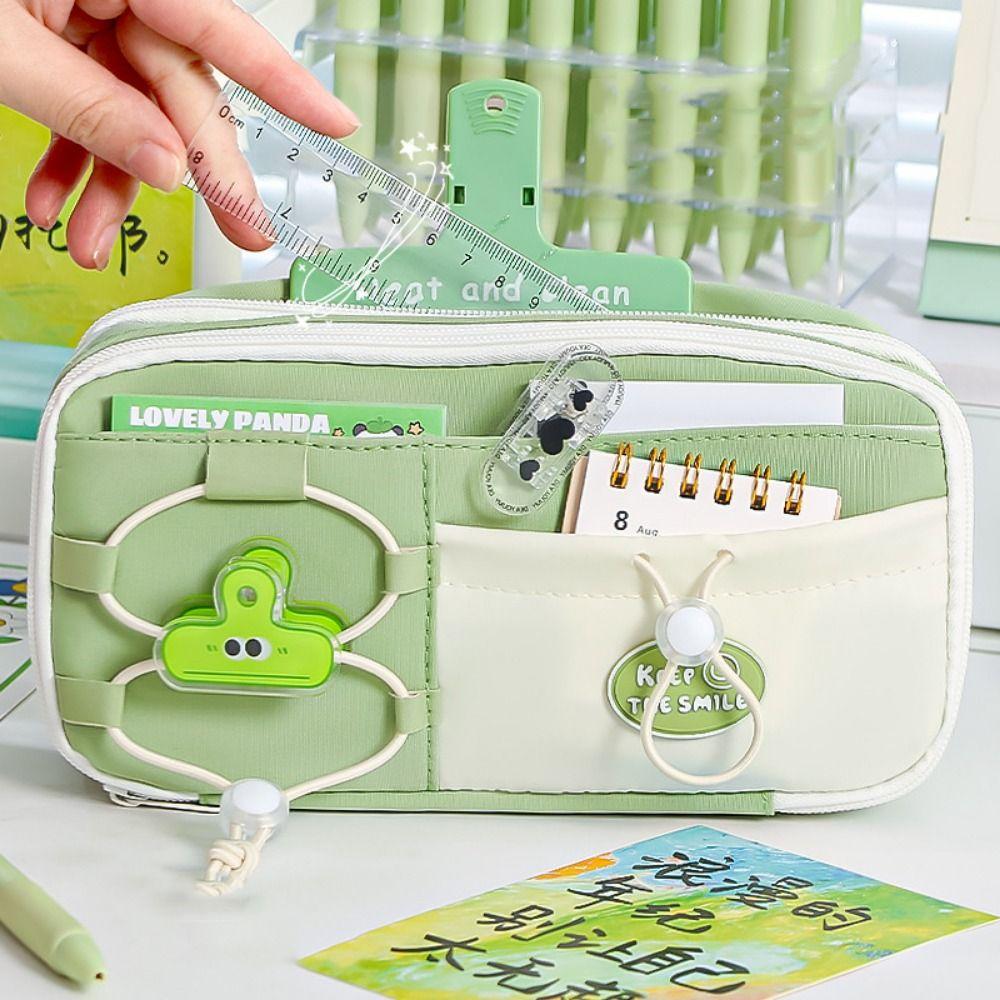 Multifunctional Cartoon Pencil Case Large Capacity Stationery Storage Bag  Office Supplies