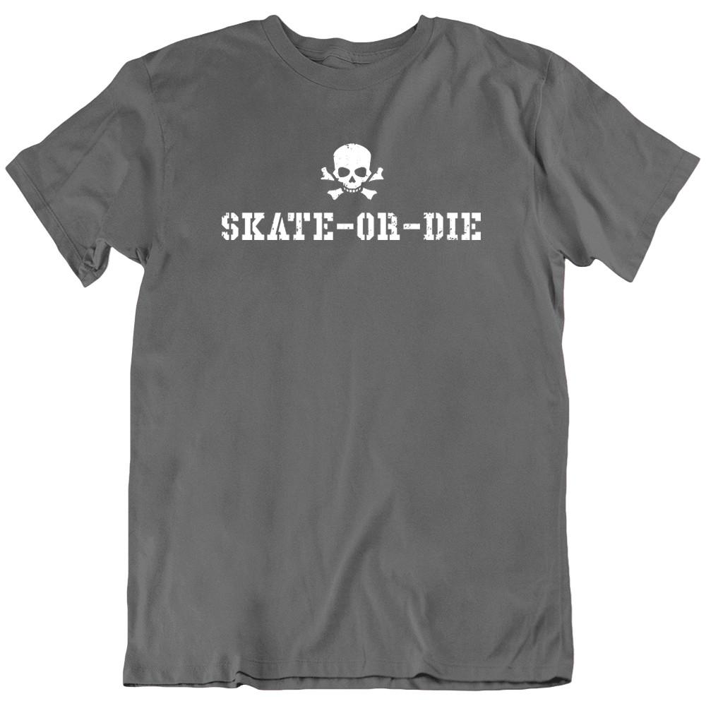 Скейтборд Череп Skate or Die Игра Гейминг Ретро Футболка Футболки Подарок Новый
