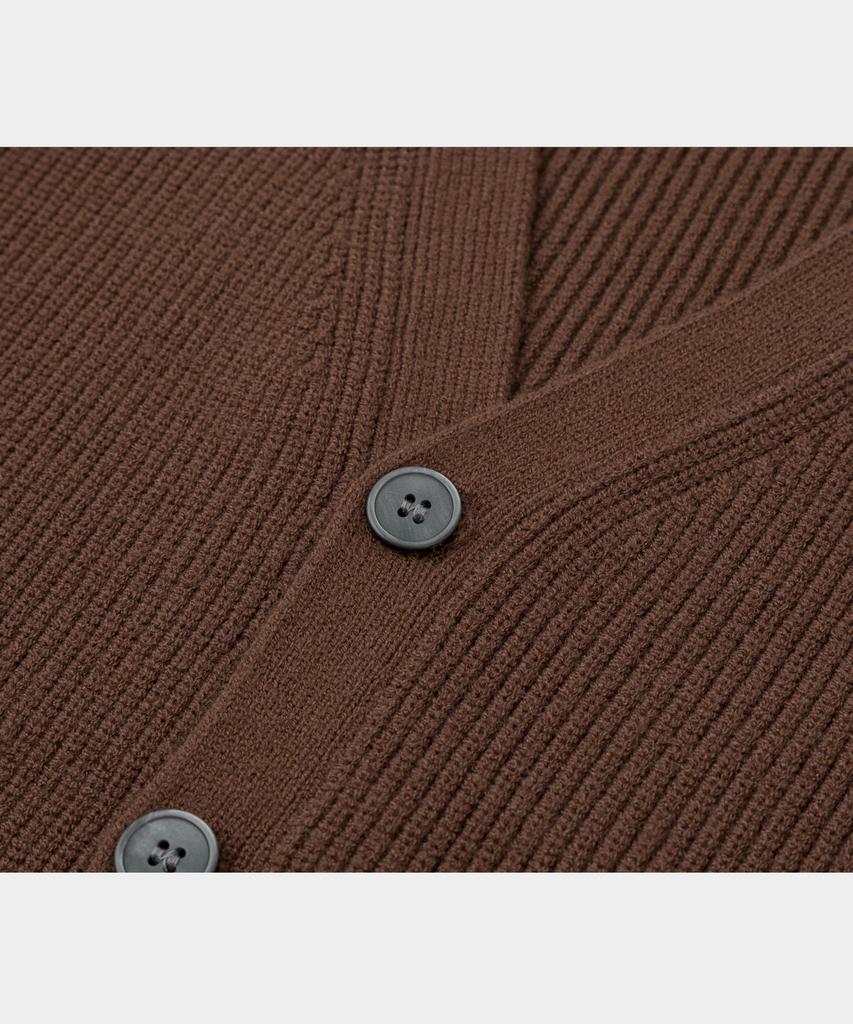 LETTERCOMO Essential V-Neck Cardigan Knit Brown