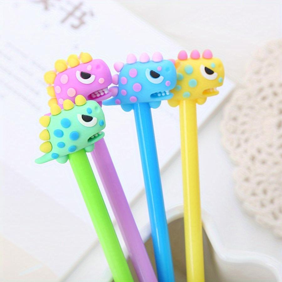 10pcs 0.5mm Cute Pen Creative Dinosaur Shape Gel Pen Cartoon Tyrannosaurus Water-based Signature Pen Learning Office Stationery