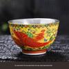 Chaxun Handmade Silver-Plated Enamel Phoenix Tea Cup