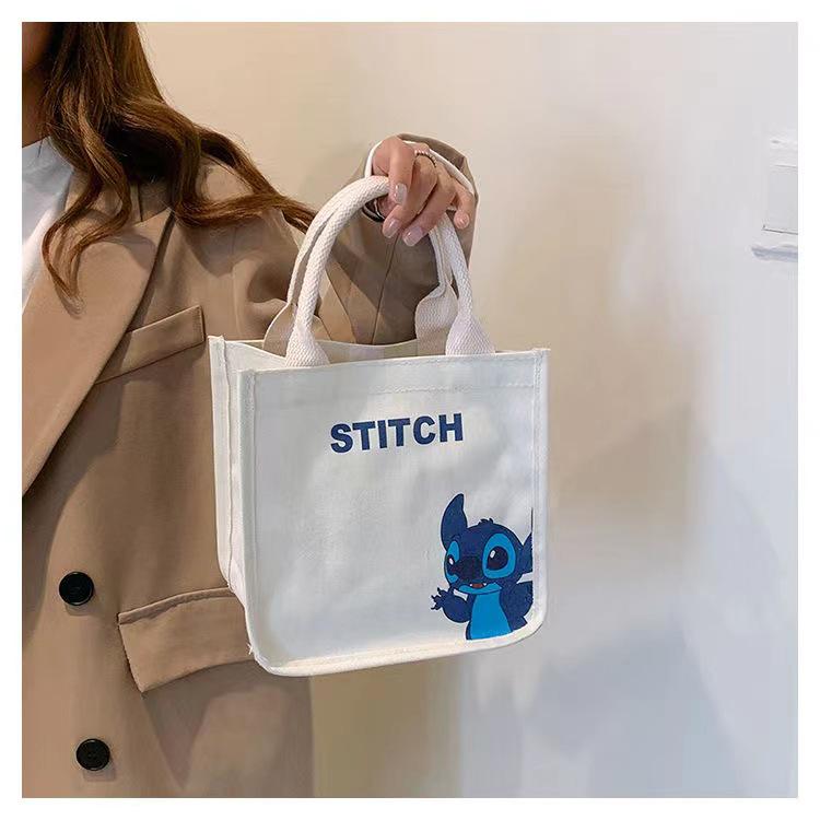 Женская маленькая холщовая сумка-тоут: Ланч и сумочка в японском и корейском стиле для работы или учебы