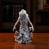 Жуткая скульптура Тыквенного Стража, Голова Призрака Скелета на Хэллоуин, 3D-печатная Готская Инопланетная Жуткая Тема, Фигурка для Декора Дома, Настольная для Офиса Вечеринки