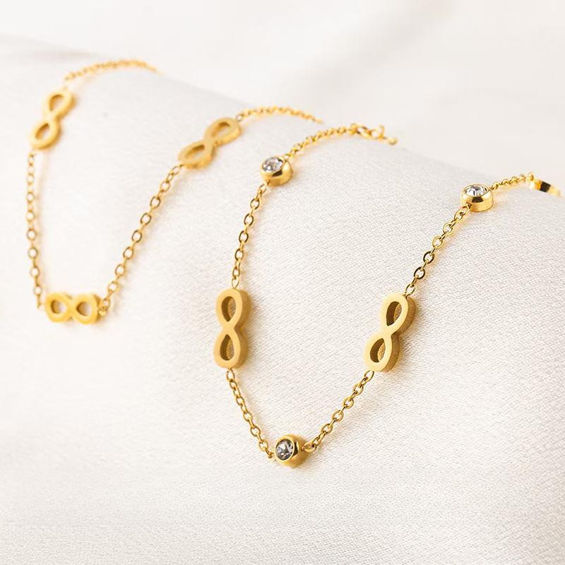 Fashion Stainless Steel Bracelet Light Luxury High Sense Simple Chain Bracelet Niche Girlfriend Jewelry