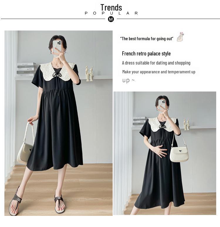 Трендовое свободное летнее платье для беременных 2024 года для стильных мам