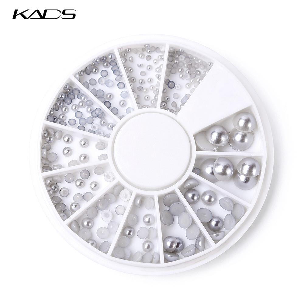 kads Модные 4 дизайна, блестящие жемчужные бриллианты, 3d дизайн ногтей, стразы, украшения для ногтей, набор украшений для дизайна ногтей «сделай сам»