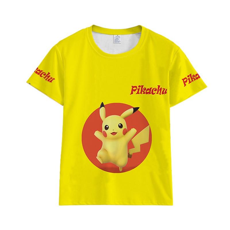 Pokemon Detective Pikachu Tshirt 3d Print Short Sleeve Cosplay Costume Tee Tops