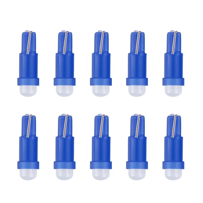 20 шт. Автомобильные светодиодные лампы T5 LED Lights T5 COB 12 В красные, синие, зеленые, автомобильные боковые клинья, приборная панель, датчик, приборная лампа