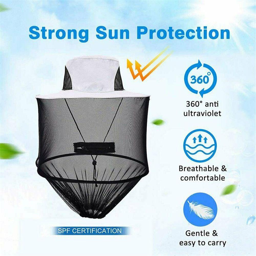 Net Mesh Insect Bee Protection Outdoor Sunscreen Repellent Protection Mosquito Hat Fishing Cap