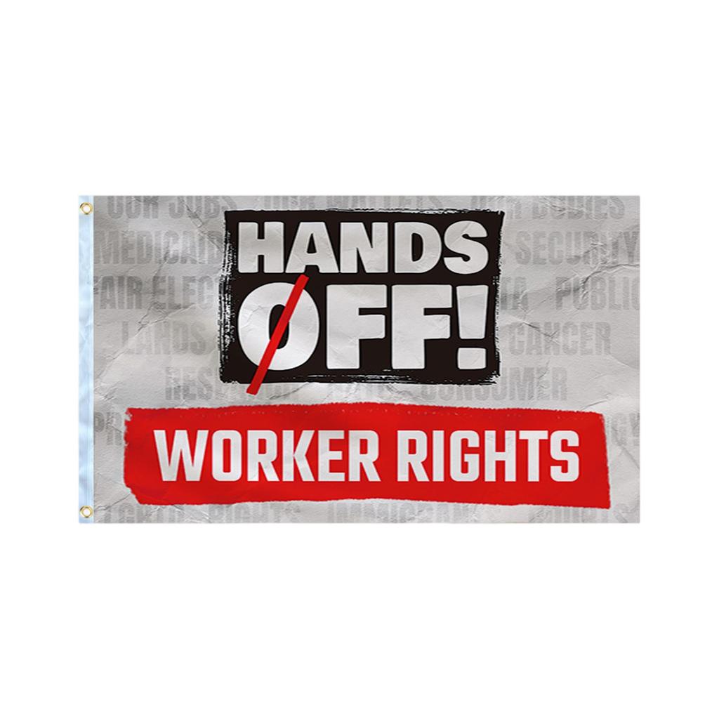 Hands Off Protest Social Security And Medicare Protest Flag Color Fade Resistant Polyester With Brass Grommets Gifts And Room Decor Indoor Outdoor