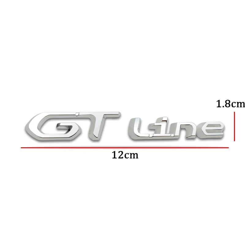 Металлическая наклейка на крыло автомобиля GT GTLINE, значок-эмблема на задний багажник
