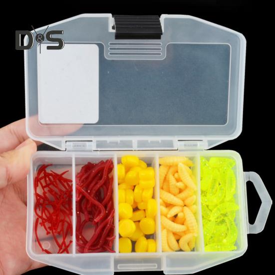 Мягкие рыболовные приманки, набор, яркие цвета, реалистичные, миниатюрные искусственные черви, рыболовная приманка с футляром для хранения