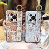 Cartoon Ring Phone Case For ZTE Blade V70 Max/Nubia V70 Max Shockproof Wristband Phone Holder Wrist Strap Silicone Cute