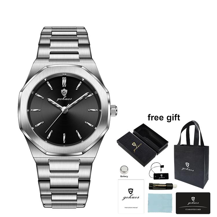 Gohuos 8830 Luxury Mens Wristwatch Waterproof Original Quartz Wrist Watch for Men Reloj Para Hombre Montre Homme Box Bag Package