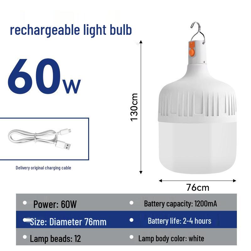 Super Bright Rechargeable LED Night Market Stall Lights - Cordless, Energy-Saving, Long Battery Life