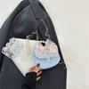 Trendy Saddle Shaped Handbag For Kids With Pearl Accents Ideal Birthday Gift