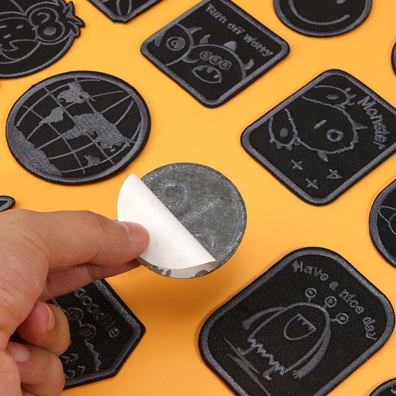 Самоклеящаяся черная нашивка на одежду, бесшовные мужские и женские пуховики с отверстиями и бесшовной вышивкой для ремонта, высококачественная ткань без швов