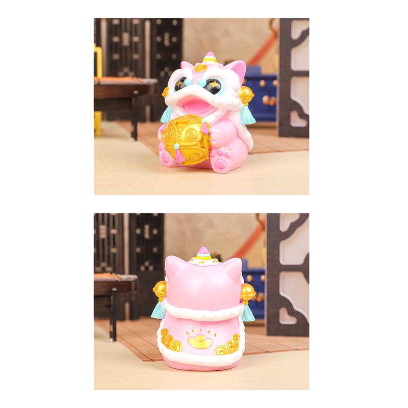 Милая мини-фигурка львов, танцующих удачу, статуэтка львов, танцующих год, китайский стиль, маленькое украшение на удачу