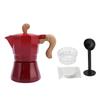 Итальянская кофеварка 150 мл Одноклапанная кофейная кастрюля с ложкой-распределителем для кофе Бумажный фильтр 3