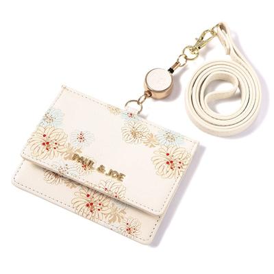 Paul & Joe Accessories Держатель для ID-карты с фирменной сумкой-шоппером, В подарочной упаковке, PJA-W737A, Эксклюзивный, Модель на заказ, Чехол для проездного, Цвет: слоновая кость