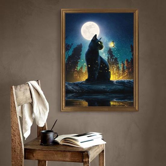 5D DIY Diamond Painting Kit Sparkling Animal Theme Beginner Diamond Painting Art Crafts Desktop Decoration