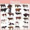 Farm Animal Figures Educational Toy Simulation Animal Model Kid's Gift Plastic Material Cow Category 14x8cm Size