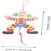 Wooden Clown Marionette Interactive Hand Puppets for Adults, Fun Pull String Toy, Finger Dexterity Training 2pcs