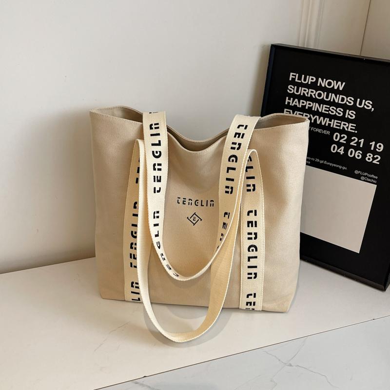 Большая вместительная сумка через плечо женская сумка-тоут с надписью Letter