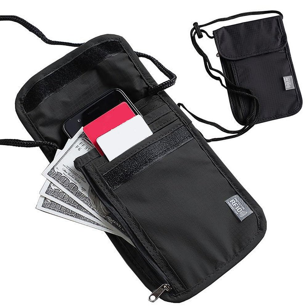 Passport Security Passport Neck ID Card Can Store Airline Business Family Overseas Unisex [LOYELEY] Case, RFID, Anti-Skimming, Anti-Magnetic, Pouch,