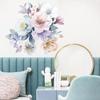 Новые литературные акварельные розовые синие цветы спальня прикроватная тумбочка веранда стены украшения декоративные наклейки