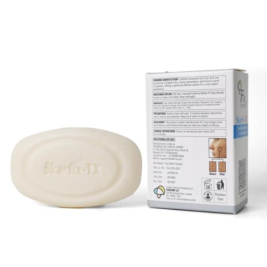 Fixderma Skarfix -TX De Pigmentation & Brightening Soap, Bath Wash для мужчин и гиперпигментации, для сияющей кожи 75 г (Пакет из 1)