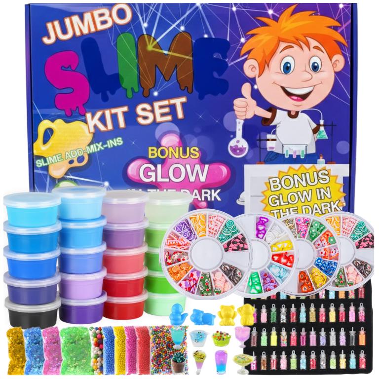 Great Creative Slime Kit For Making Glow In The Dark Xxl