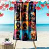 Dachshund Puzzle Print Beach Towel, Large Soft Quick Dry Towel for Beach Camping Swimming