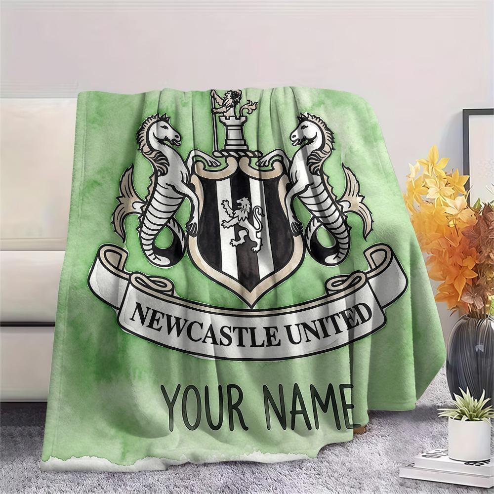 Custom Name Newcastle United2 Flannel Blanket, High quality Comfortable for All Seasons, Home Decor, Warmth and Comfort