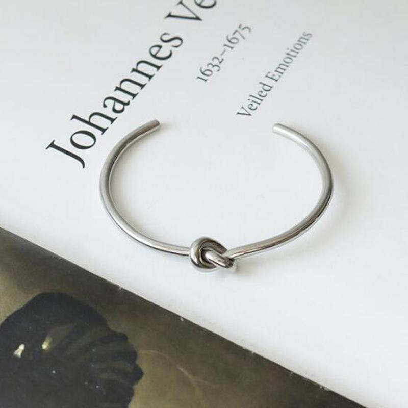 3,5 мм модные круглые браслеты-манжеты с открытым узлом для женщин элегантные ювелирные изделия золотого цвета Noeud повязка на руку Pulseiras