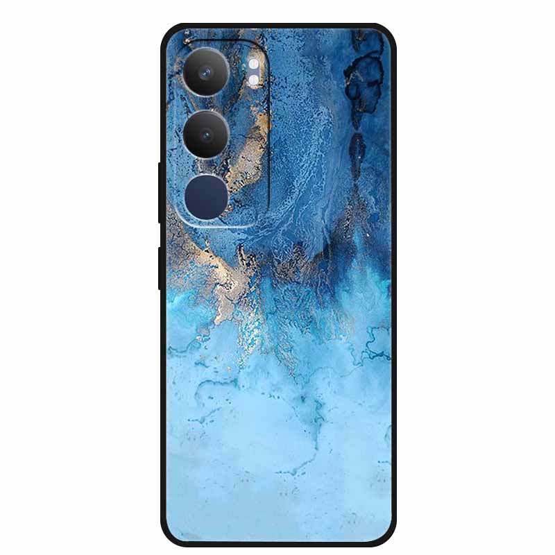 For Vivo Y29 5G Case TPU Bumper Vivo Y 29 V2420 Marble Silicone Soft Phone Case for Vivo Y29 5G Color Blocking Shockproof Coque