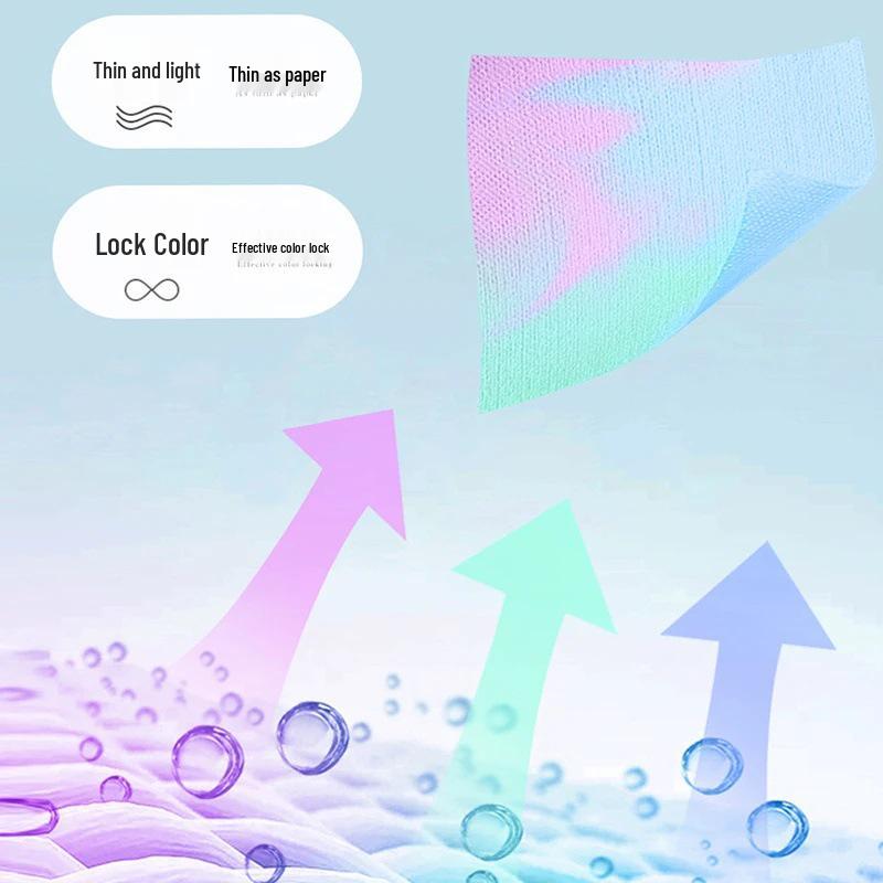 Бытовой Нано Удалитель Цвета, Предотвращающий Линьку, Семейная Упаковка - Листы для Стирки, Абсорбирующие Цвет, для Смешанной Стирки