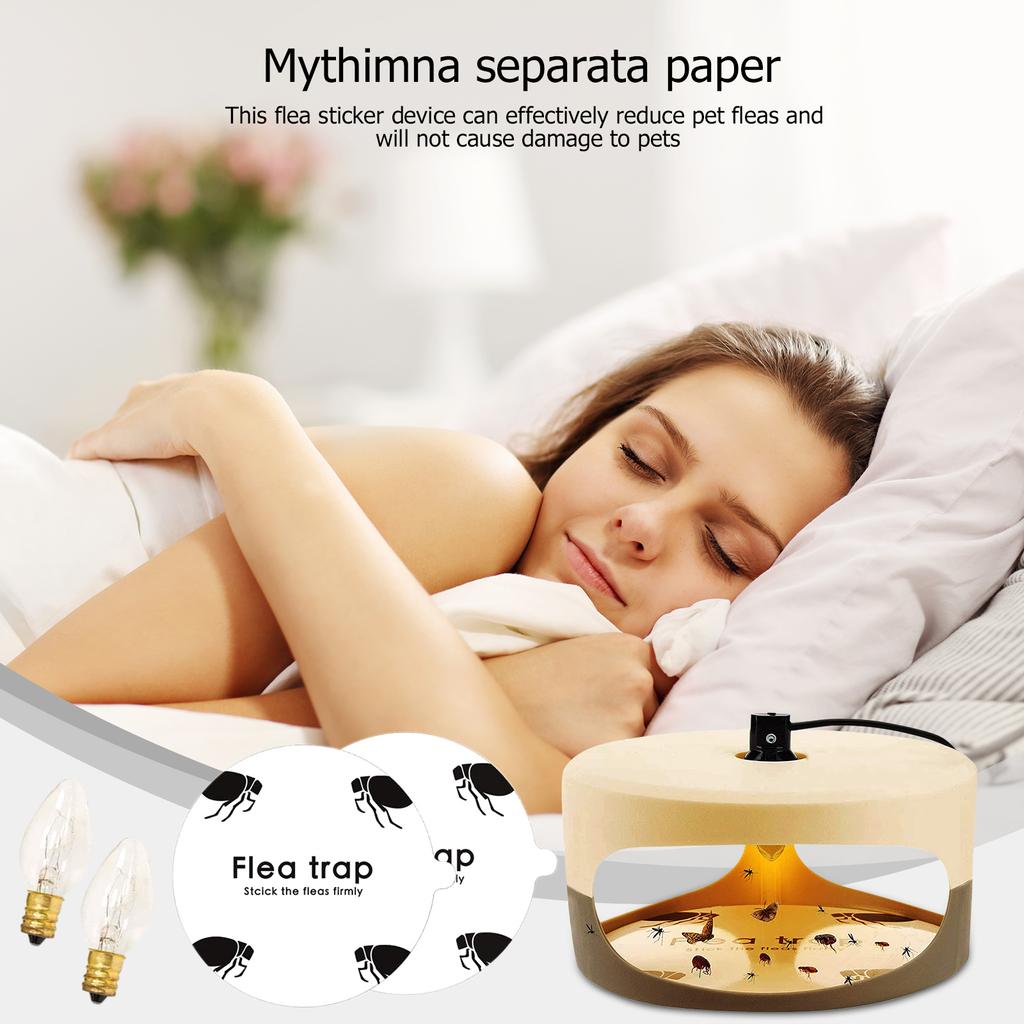 Ловушка для блох с 2 клейкими дисками-подушечками, ловушка для постельных клопов, безопасная лампа для детей, домашних животных, собак, кошек, лучший контроль для дома, дома, внутри