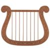 Lightweight Construction Plastic Harp Props Easy to Clean Simulated Instrument  Costume Accessories