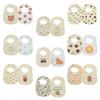 2-Pieces/set Newborn Baby Cotton Bibs Burp Cloth Fashionable Infant High Absorbent Saliva Towel Infant Teething Bib